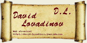 David Lovadinov vizit kartica